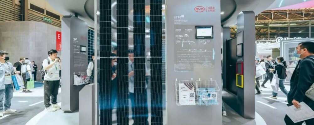 BYD solar panel exhibition area BYD solar panel exhibition area